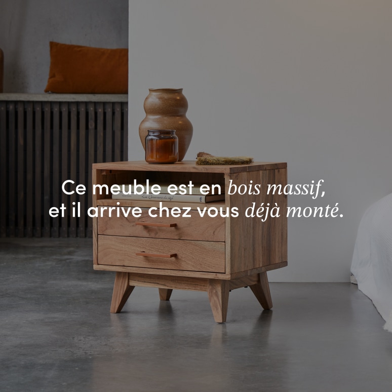 Oslo - Chevet en acacia massif