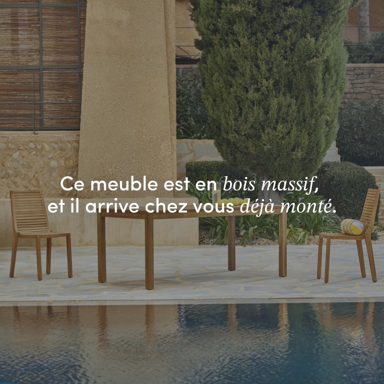 Teo - Table de jardin en teck massif 6/8 pers.