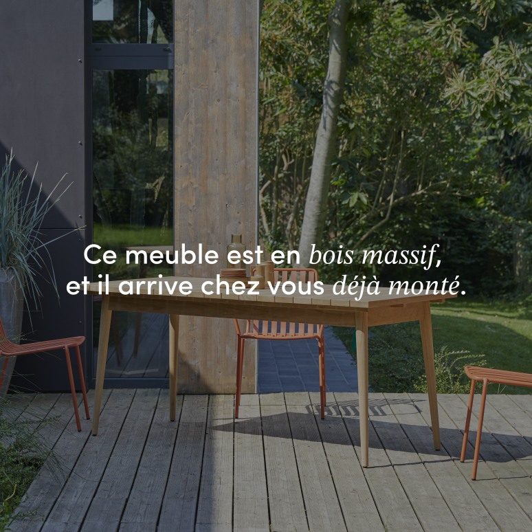 Vadim - Table de jardin en teck massif 6/8 pers.