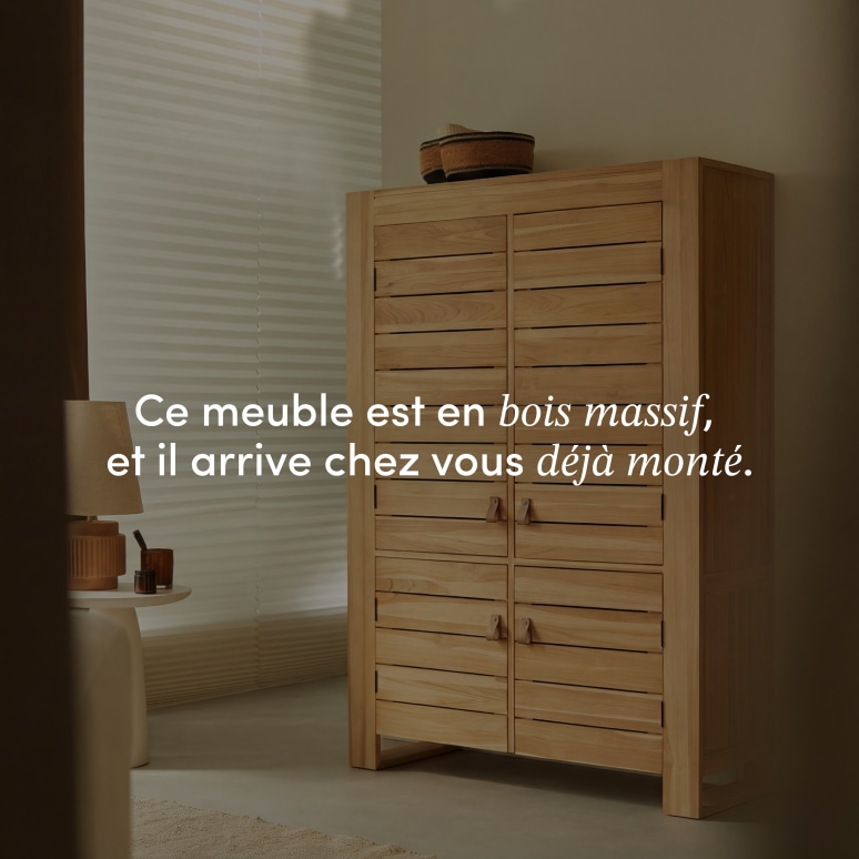 Minimalys - Armoire en teck massif