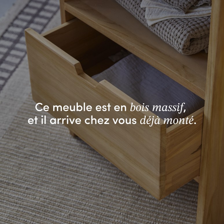 Kwarto - Meuble sous vasque en teck massif 60 cm