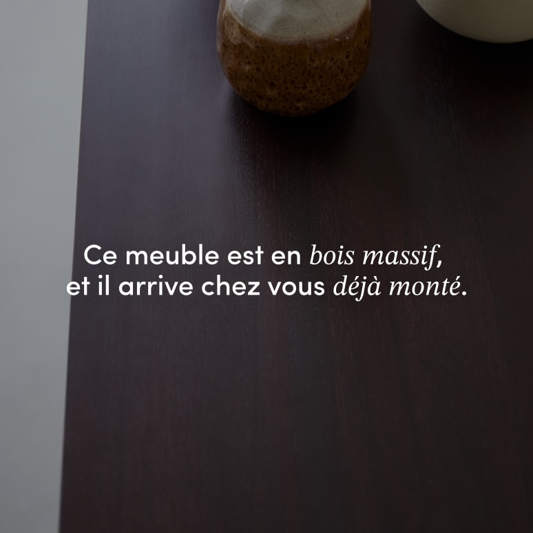 Frida - Buffet en acajou massif 205 cm