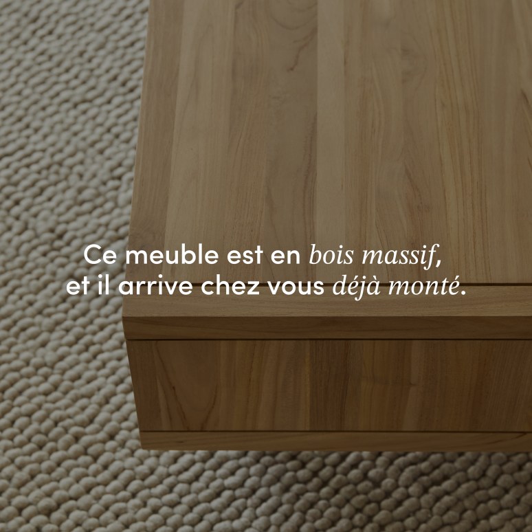 Jonàk - Table basse en teck massif