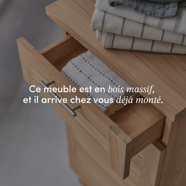 Soho - Meuble de rangement en teck massif