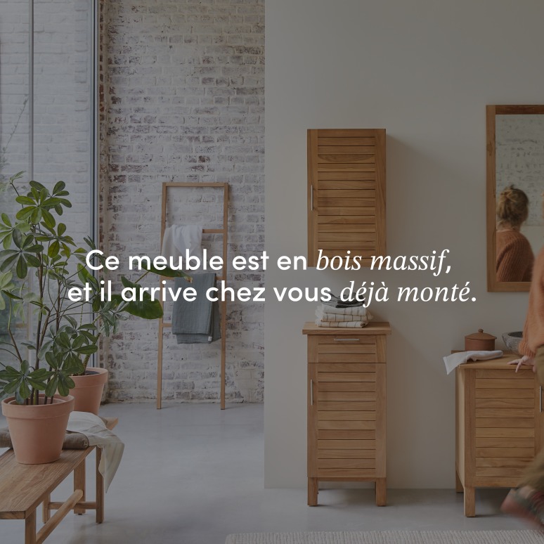 Soho - Elément bas en teck massif