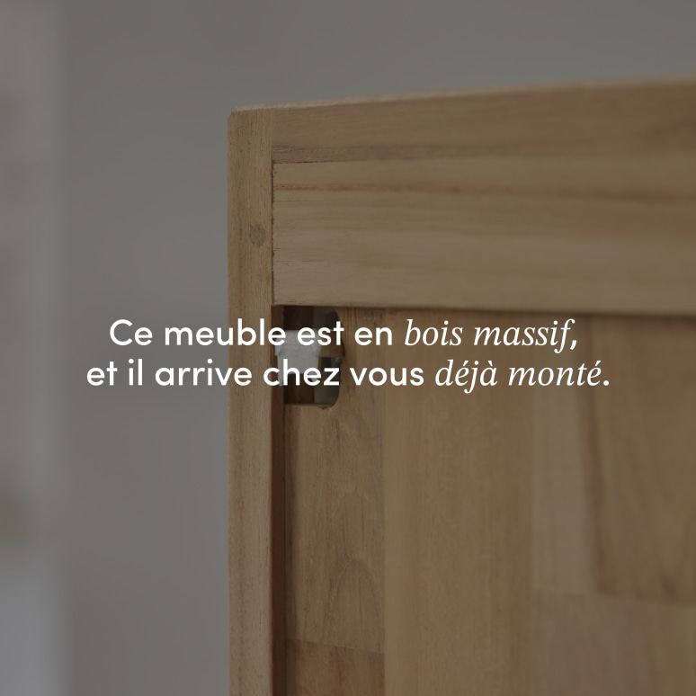 Soho - Elément haut en teck massif