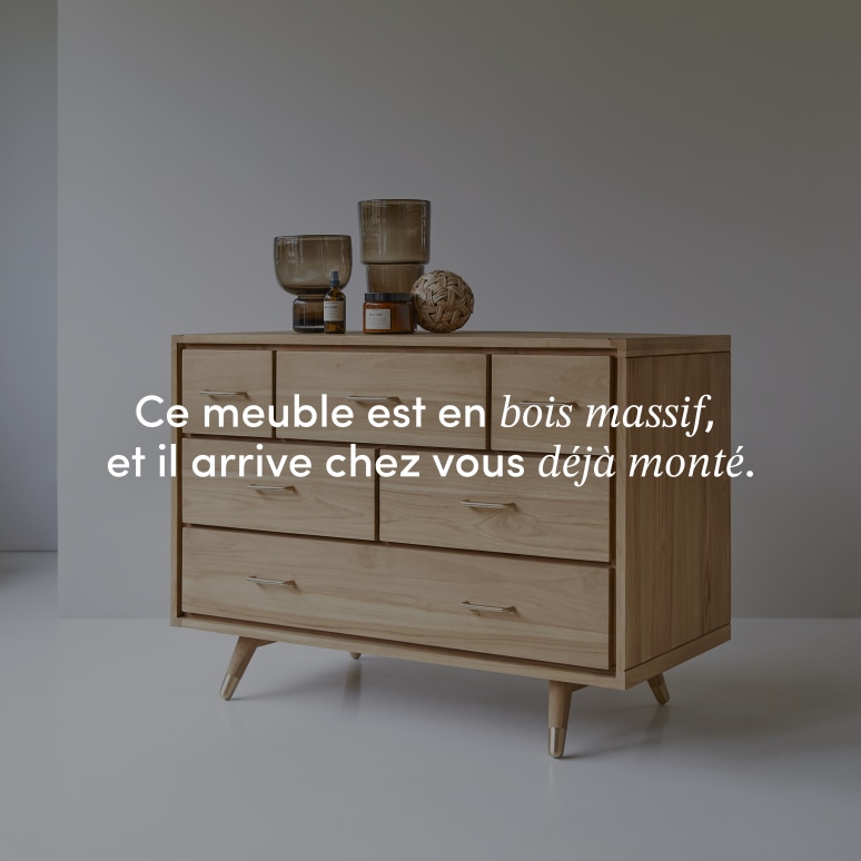 Kort - Commode en teck massif