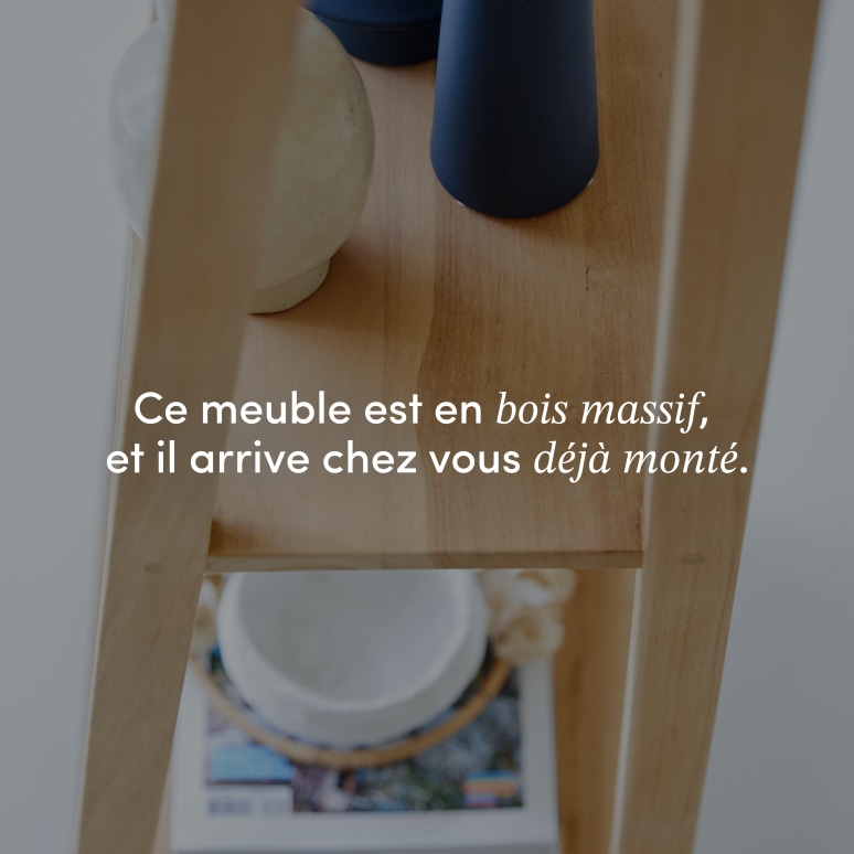 Bahya - Bibliothèque en teck massif