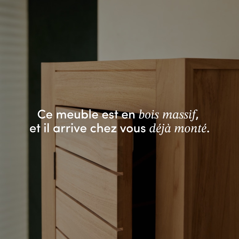 Minimalys - Colonne de rangement en teck massif