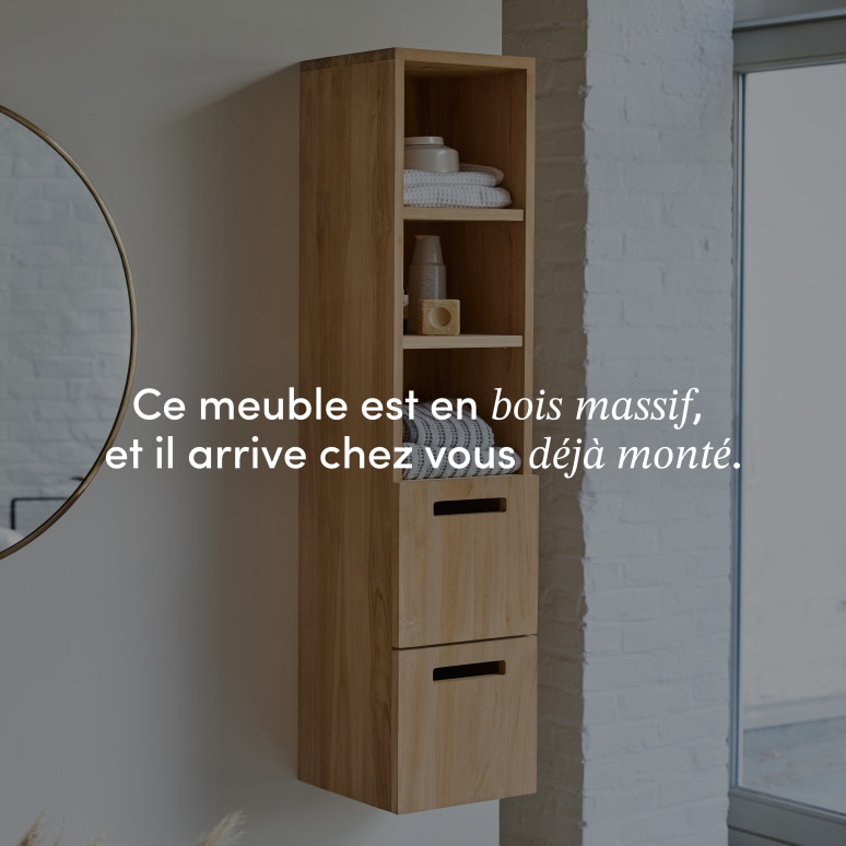 Line - Colonne en teck massif