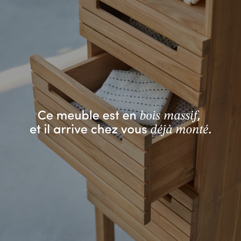 Slats - Colonne en teck massif