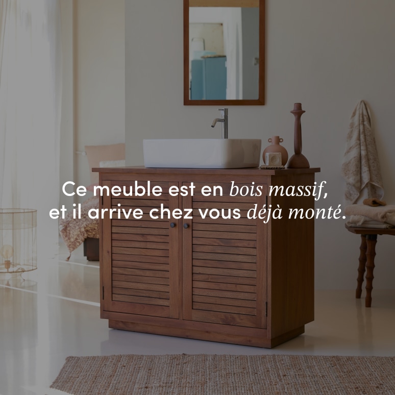 Loggia - Meuble sous vasque en acacia massif 90 cm