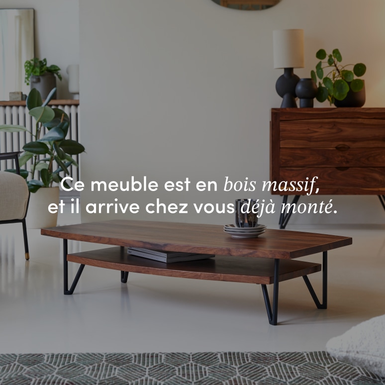 Bonnie - Table basse en palissandre massif