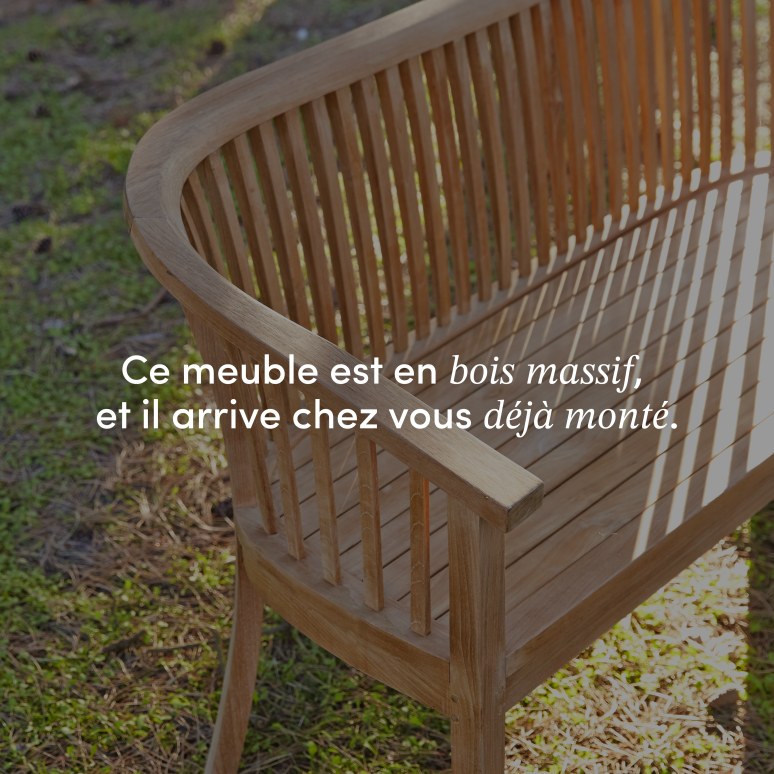 Ernest - Banc de jardin en teck massif