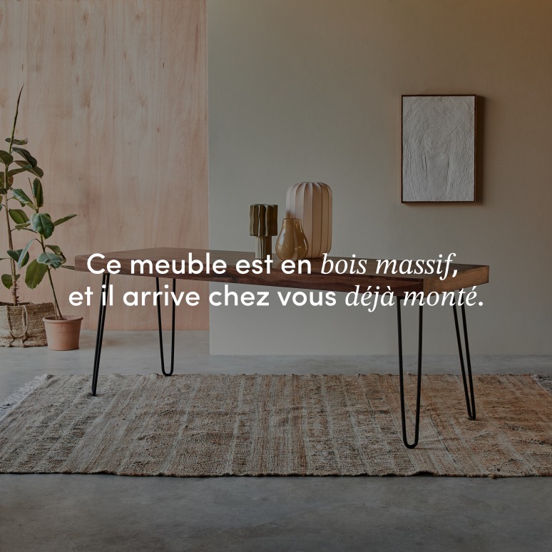 Helga - Table en palissandre massif 6-8 pers.