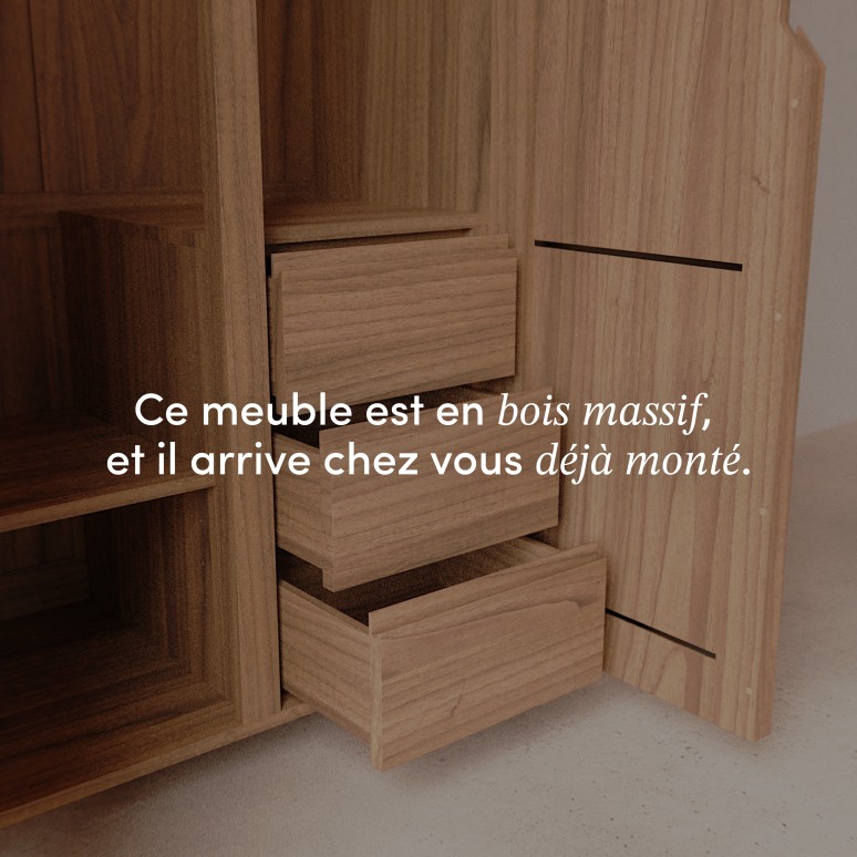 Greta - Armoire en teck massif