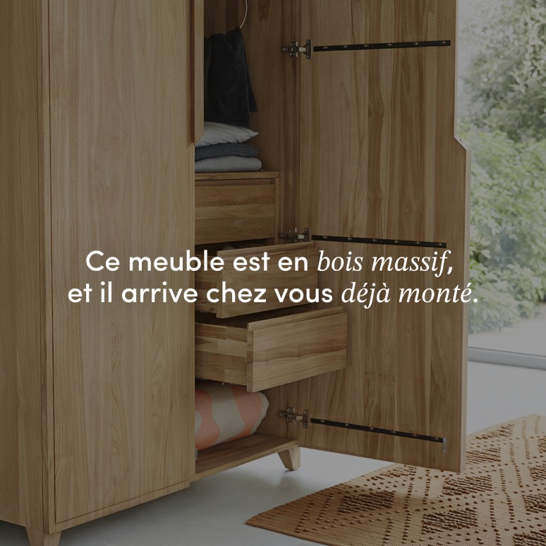 Greta - Armoire en teck massif