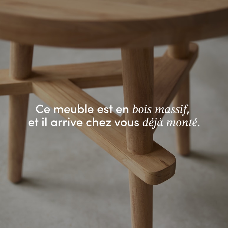 Paola - Bout de canapé en teck massif