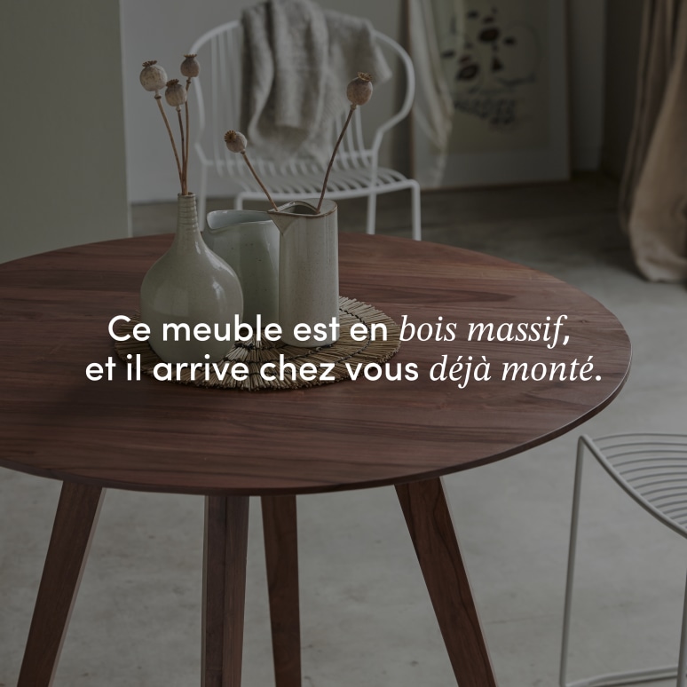 Eliana - Table en palissandre massif 5 pers.