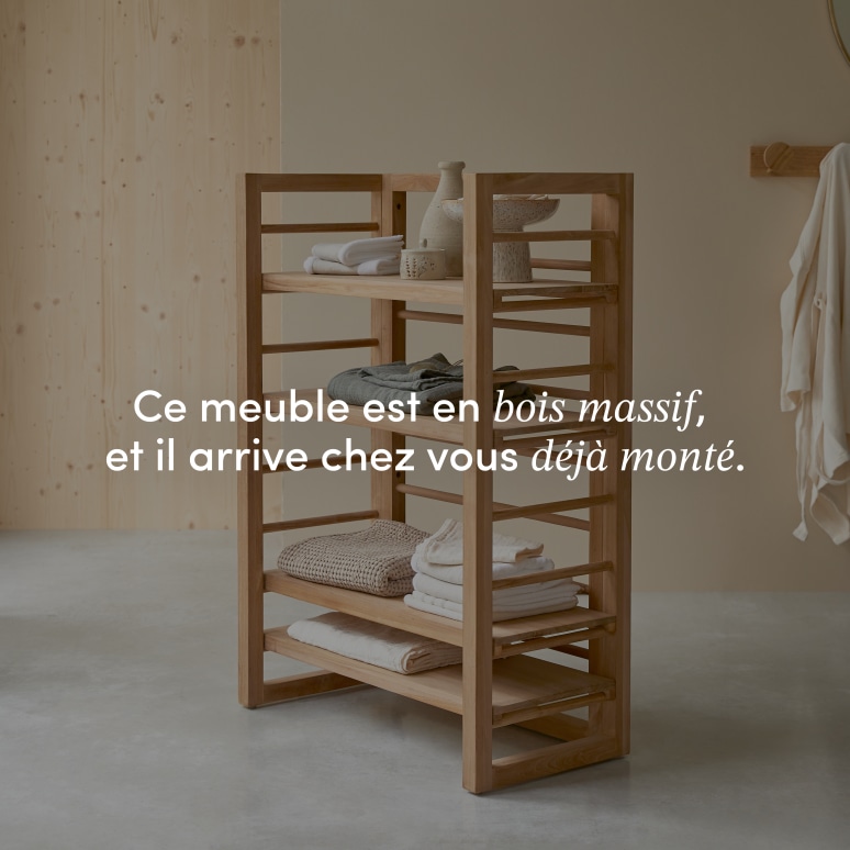 Sera - Etagère basse en teck massif