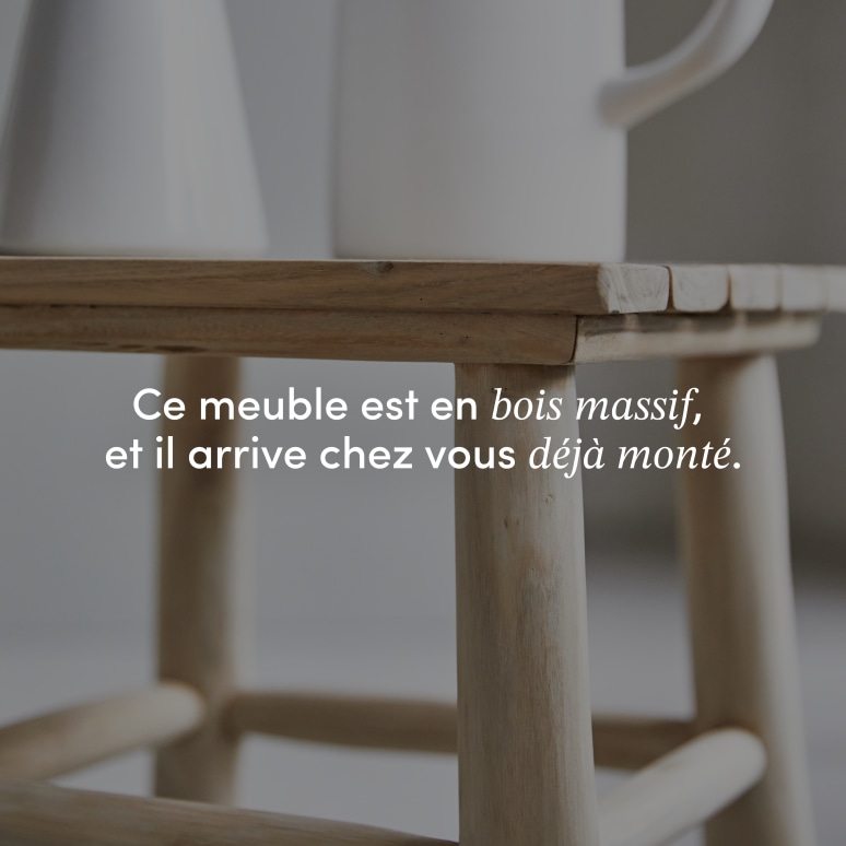 Kilim - Bout de canapé en teck massif