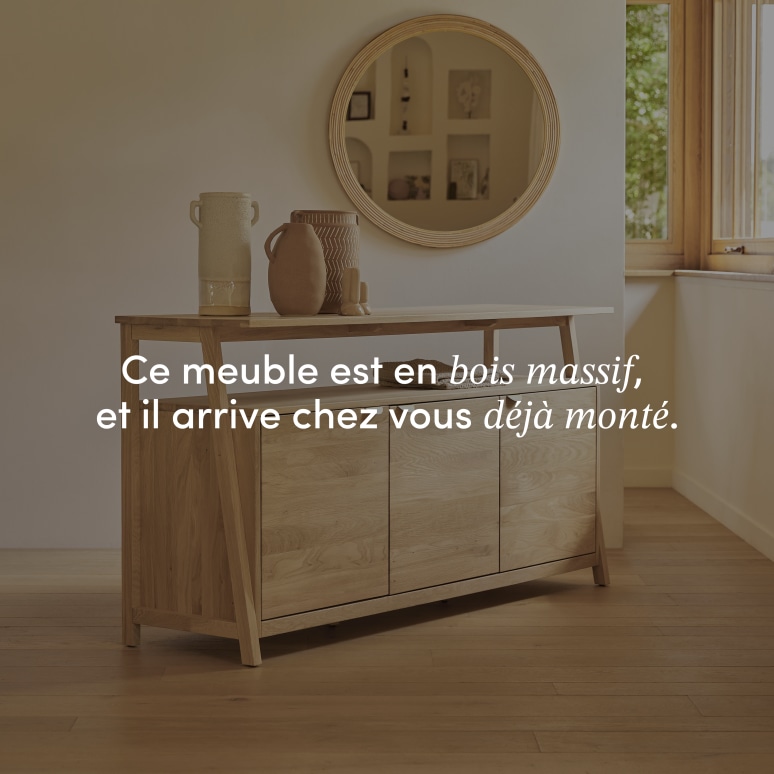 Pola - Buffet en chêne massif 165 cm