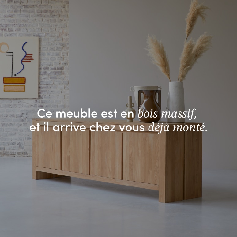 Eden - Buffet en chêne massif 210 cm