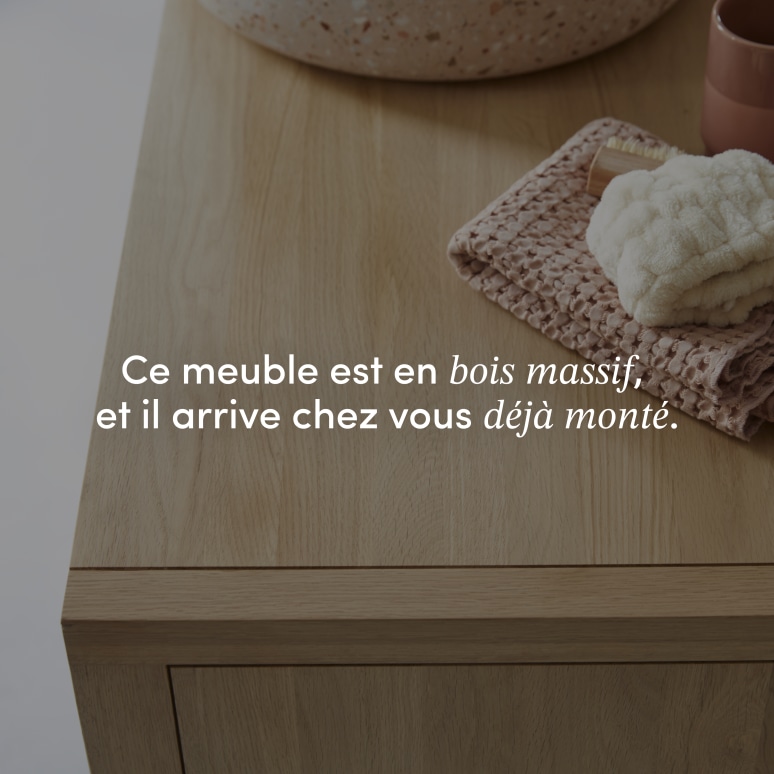 Jonàk - Meuble sous vasque en chêne massif 95 cm