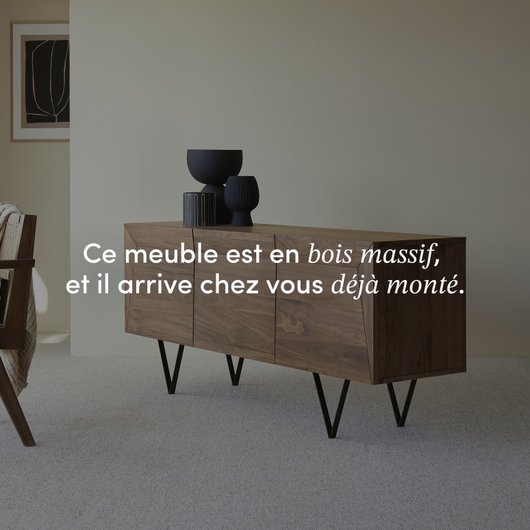 Metric - Buffet en noyer massif 175 cm