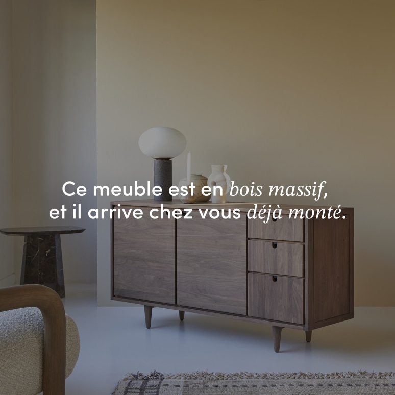 Jonàk - Buffet en noyer massif 145 cm