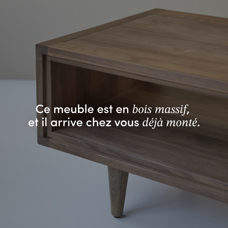 Jonàk - Table basse en noyer massif