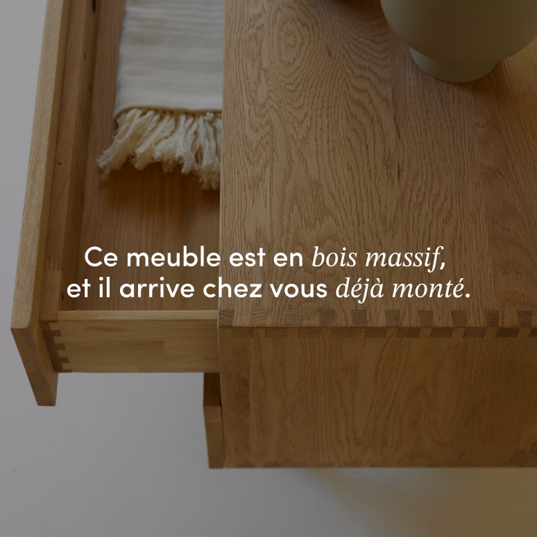 Jeanne - Meuble TV en chêne massif 200 cm