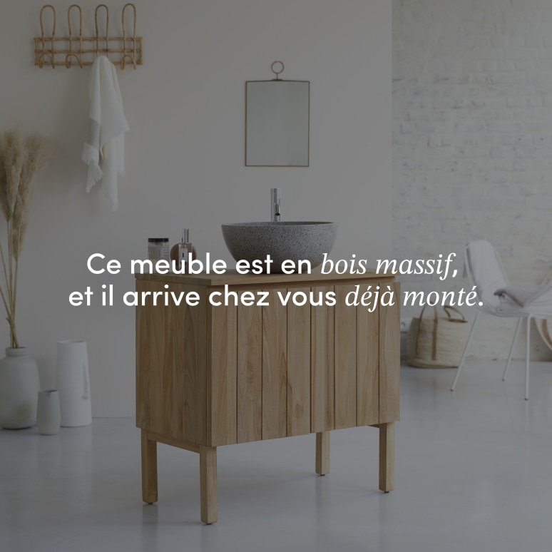 Jill - Meuble sous vasque en teck massif 80 cm
