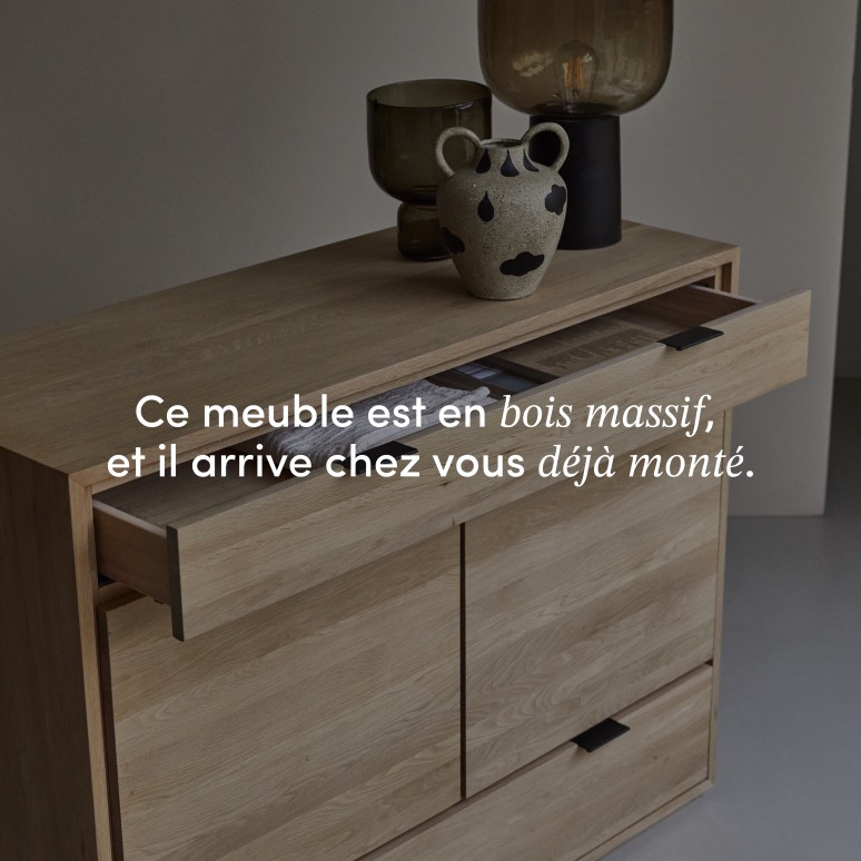 Senson - Buffet en chêne massif 120 cm