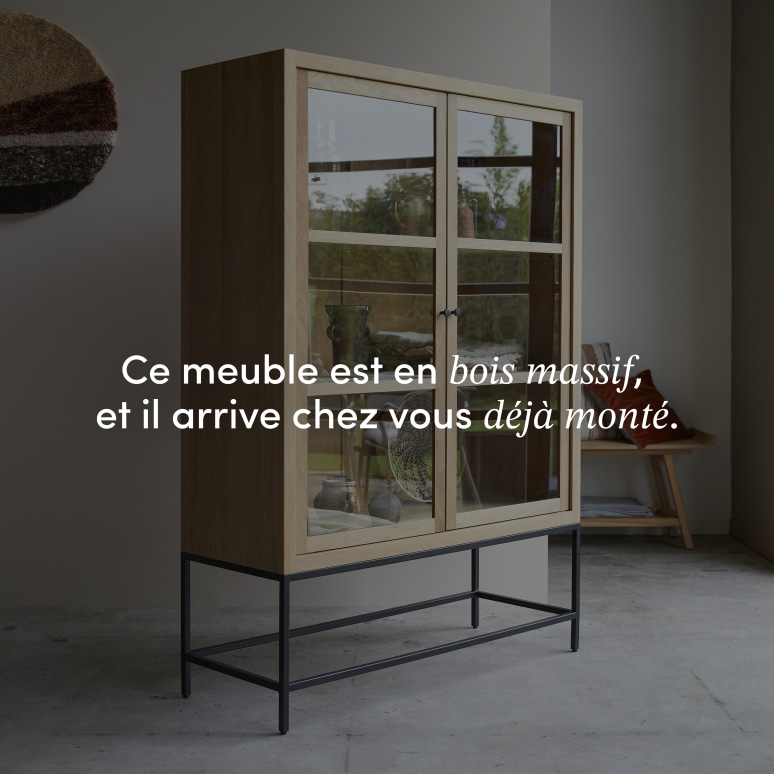 Babeth - Vaisselier haut en chêne massif