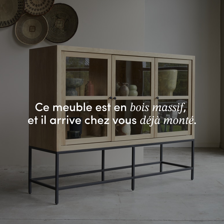 Babeth - Vaisselier bas en chêne massif