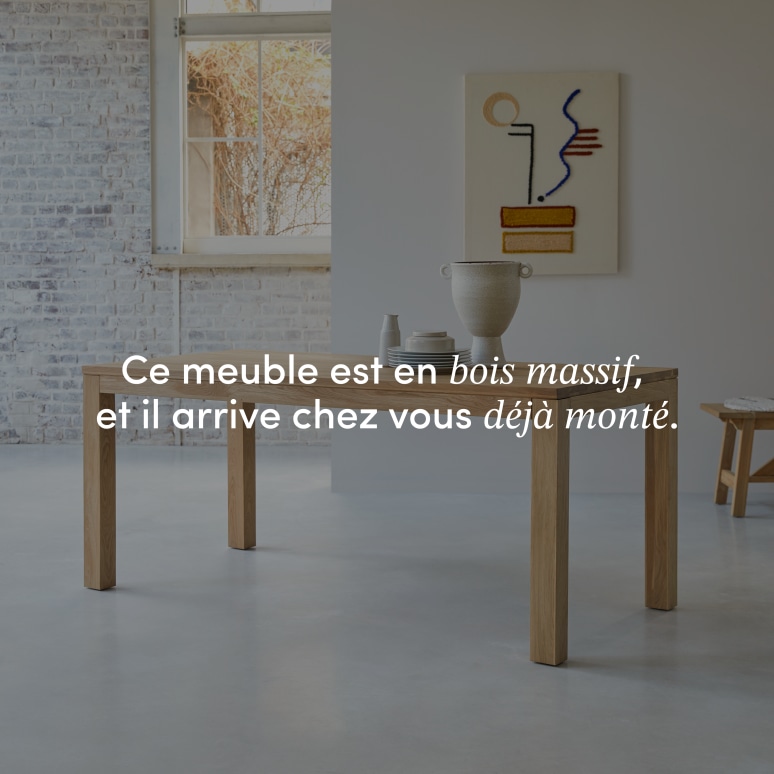 Eden - Table en chêne massif sans noeud 6-8 pers.
