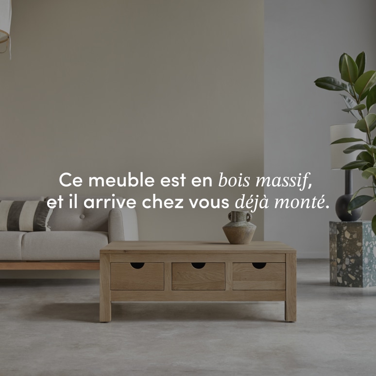 Oliver - Table basse en chêne massif