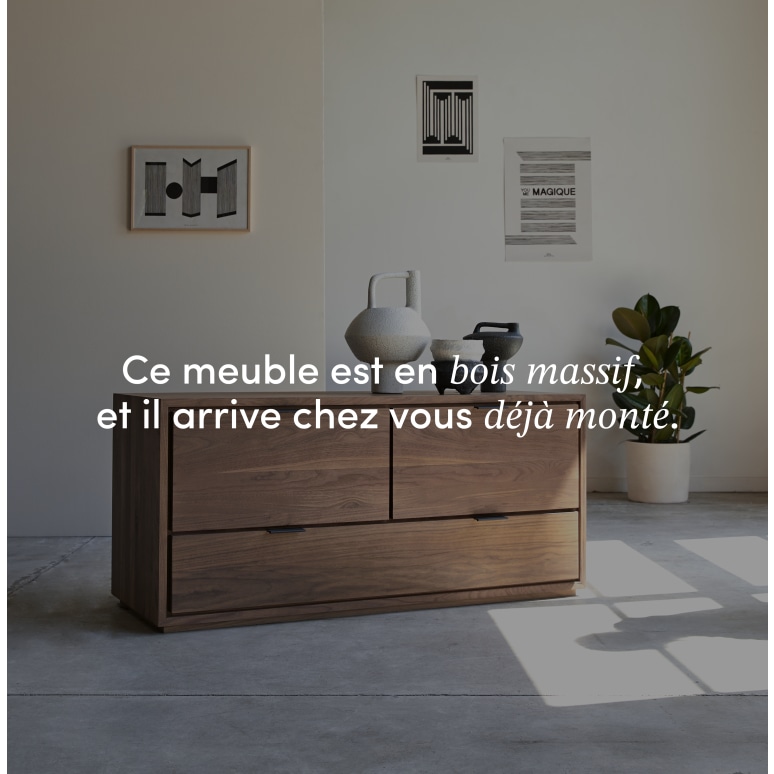 Senson - Meuble TV en noyer massif 120 cm