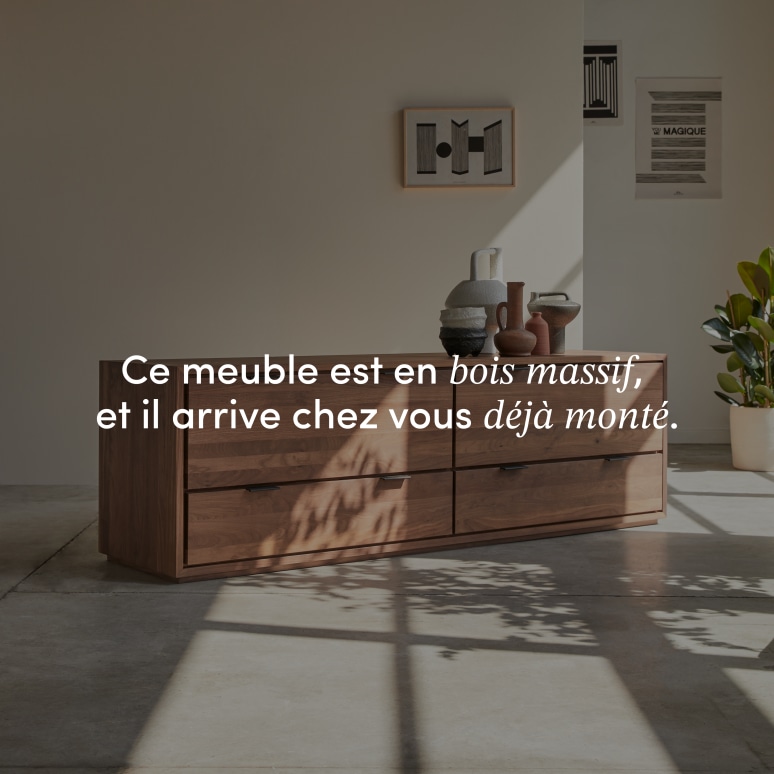 Senson - Meuble TV en noyer massif 180 cm