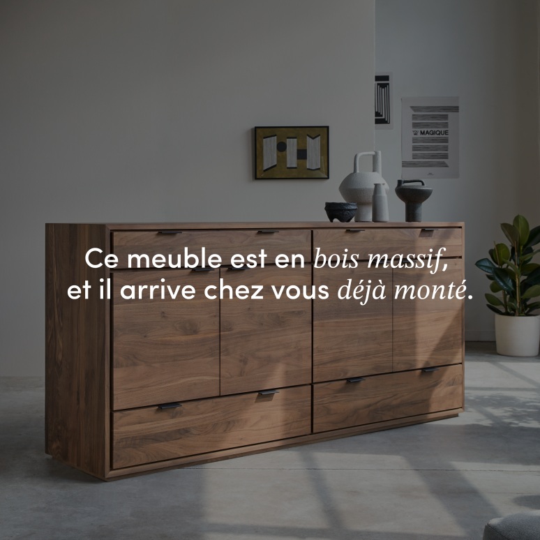 Senson - Buffet en noyer massif 200 cm