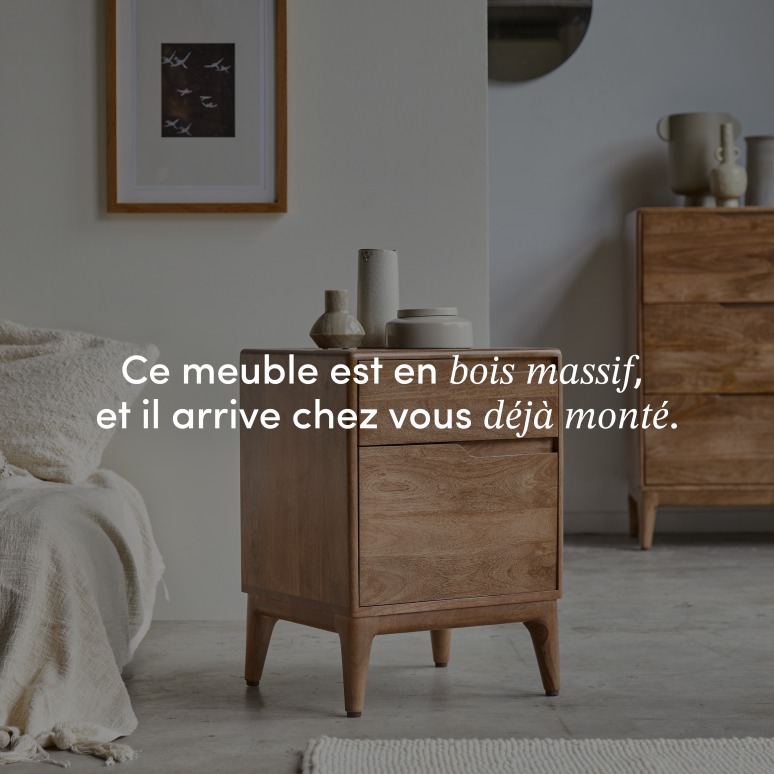 Gabrielle - Chevet en manguier massif