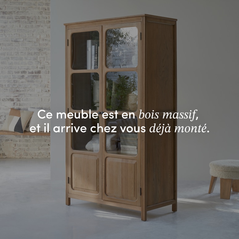 Marthe - Armoire d'entrée en chêne massif