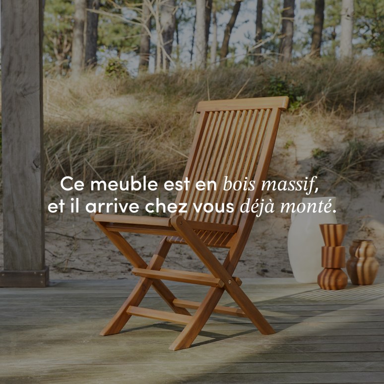 Capri - Ensemble de 2 Chaises de jardin en acacia massif