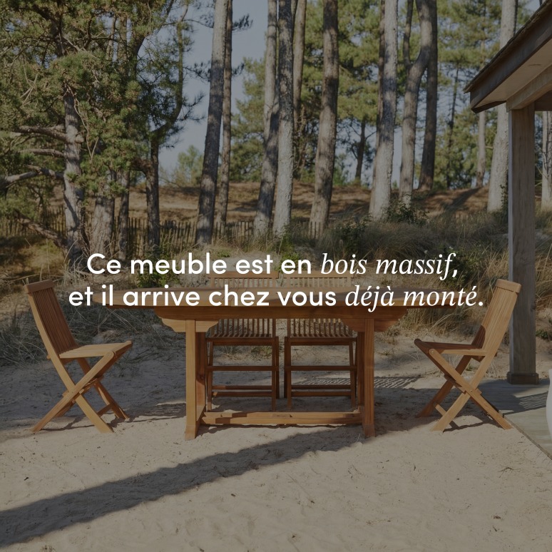 Capri - Ensemble de jardin ovale en acacia massif 4 chaises