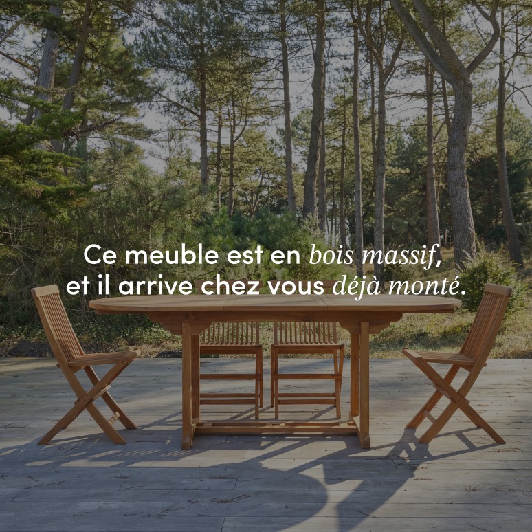 Capri - Table de jardin extensible ovale en acacia massif 8-10 pers.