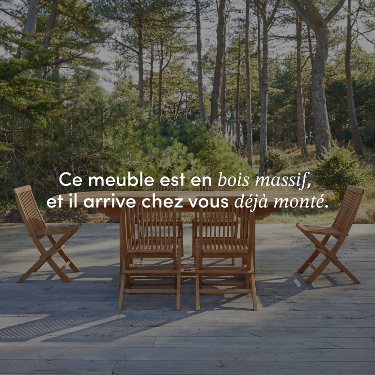 Capri - Ensemble de jardin en acacia massif 6 chaises