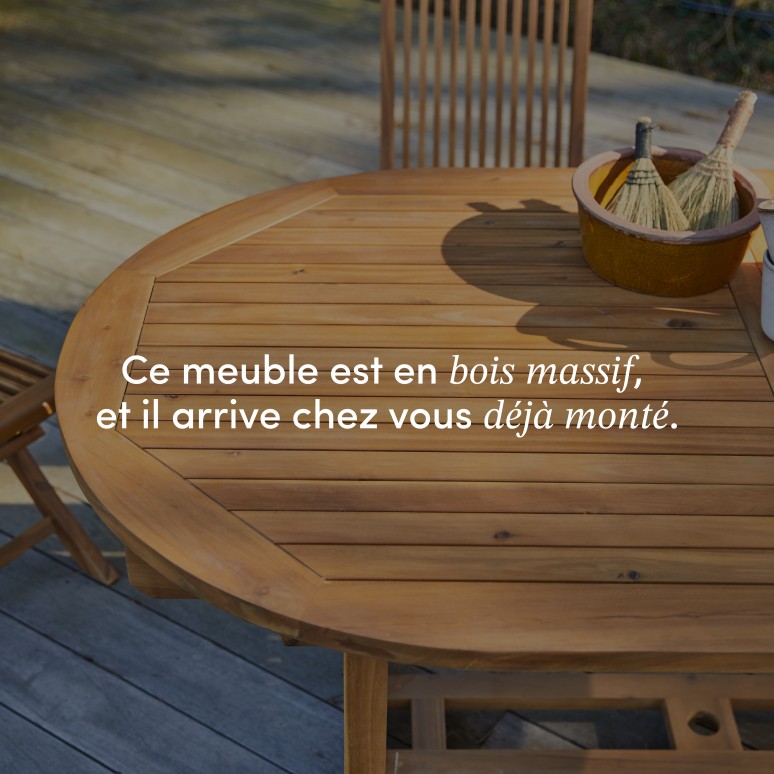 Capri - Ensemble de jardin ovale en acacia massif 8 chaises