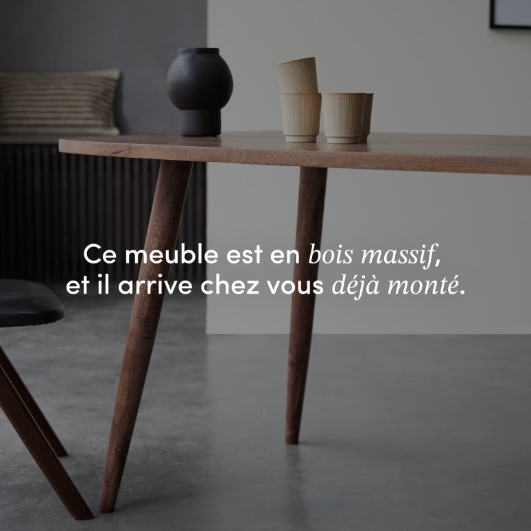 Lazare - Table en manguier massif 6-8 pers.