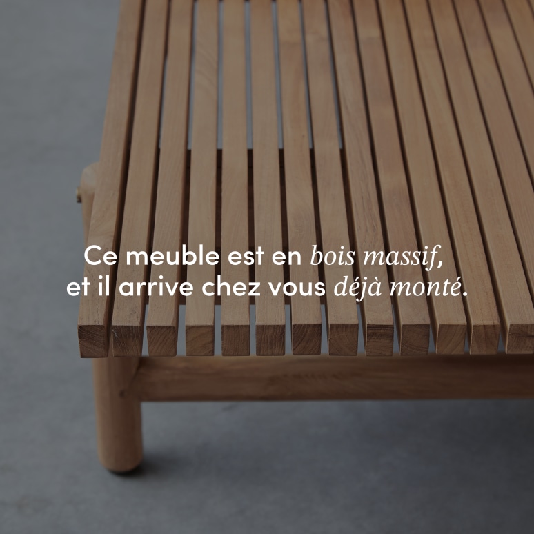 Fado - Table basse de jardin en teck massif